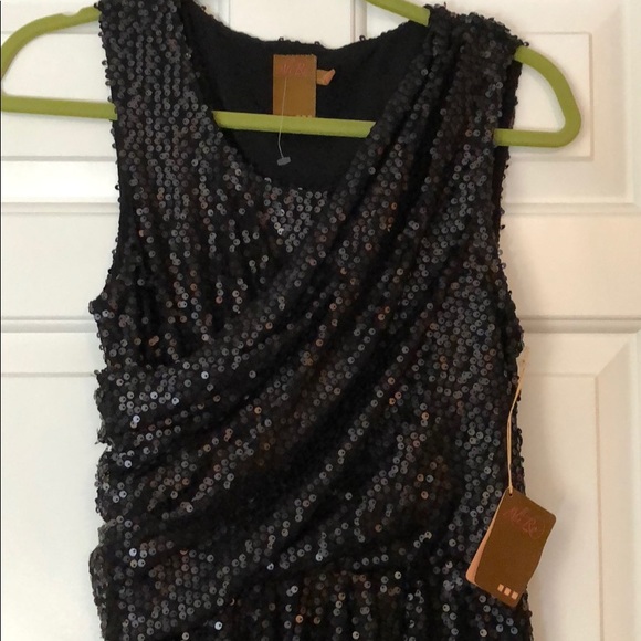 Ali Ro Black Sequin Dress - Picture 2 of 5